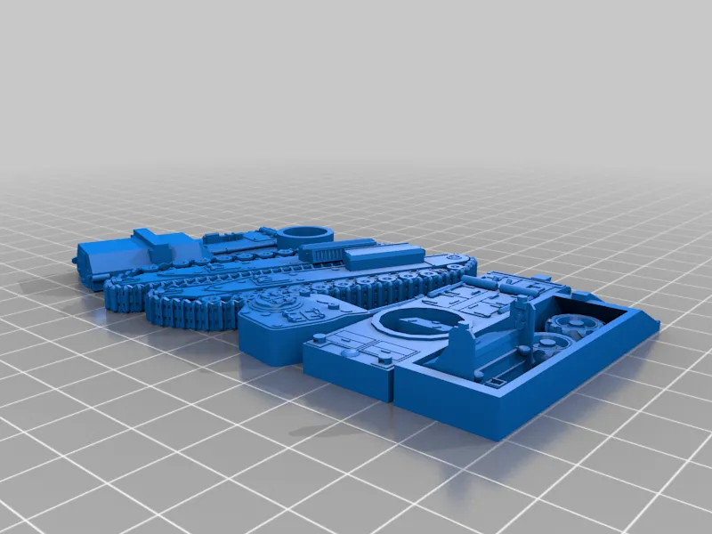 Xe tăng Churchill Crocodile dễ in 3D tỉ lệ 1/100