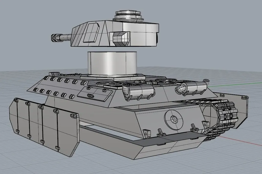 Xe tăng E-25 dễ in 3D tỉ lệ 1/100