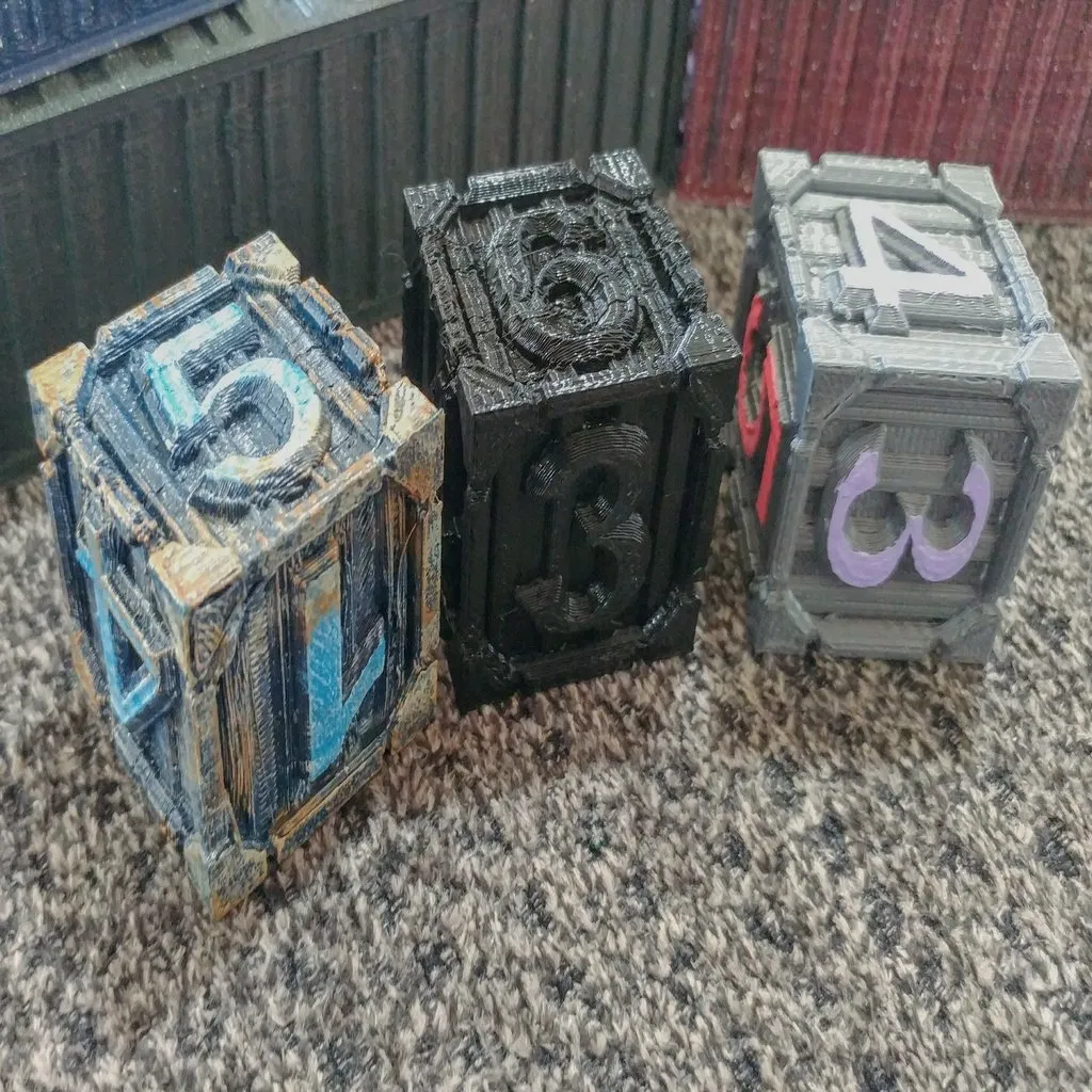 Xúc xắc container hàng hóa sáu mặt cho trò chơi gaslands