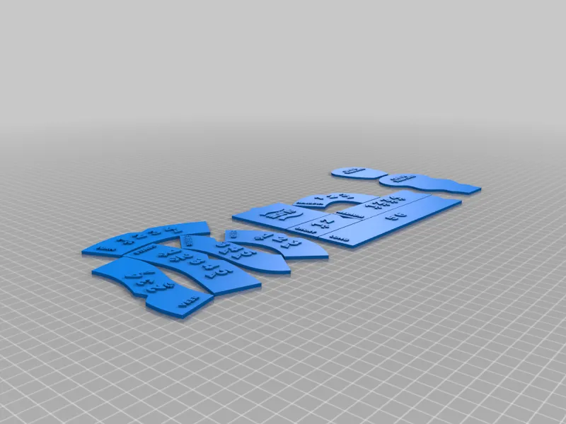 Mẫu Gaslands với số lớn và biểu tượng rõ ràng