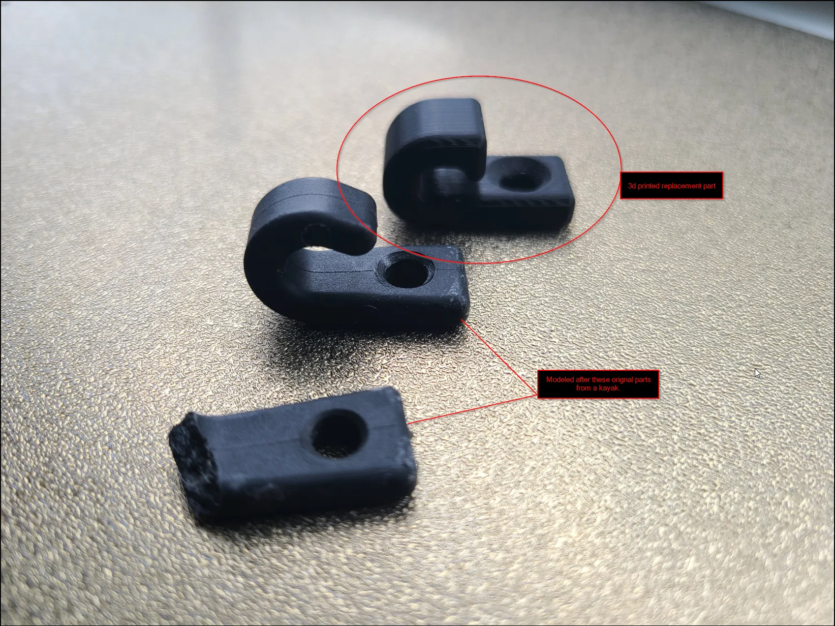 Móc J-Hook thay thế cho thuyền kayak