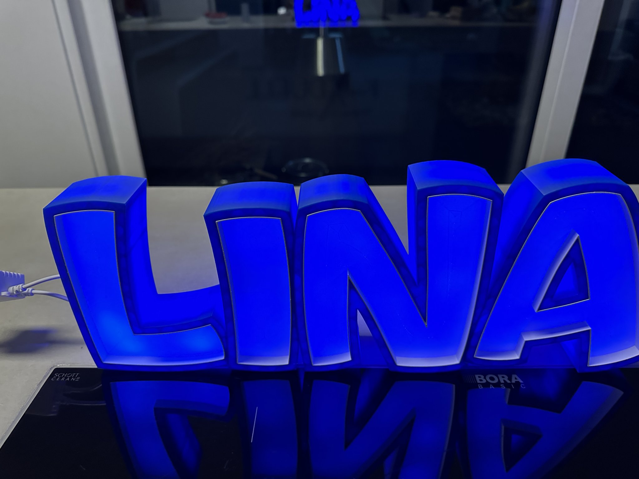 Đèn LED tên LINA in 3D cho trẻ em