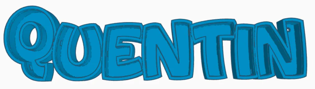 Đèn LED tên QUENTIN in 3D cho trẻ em