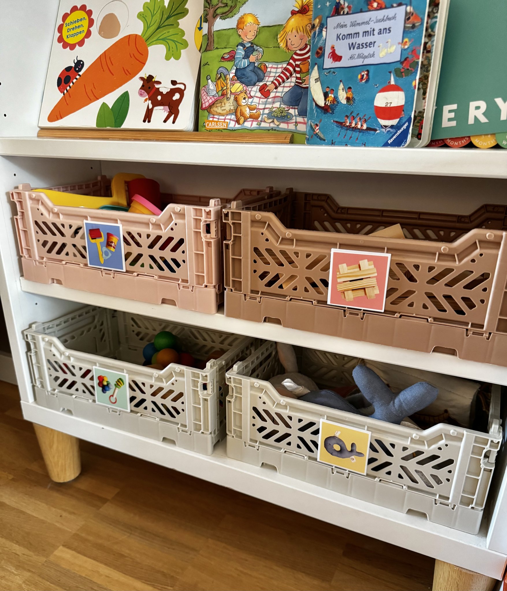 Nhãn dán cho hộp đựng cỏ khô gấp gọn kích thước S