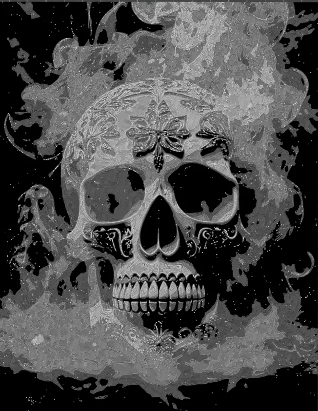 Đầu lâu đường phố khói phong cách Halloween