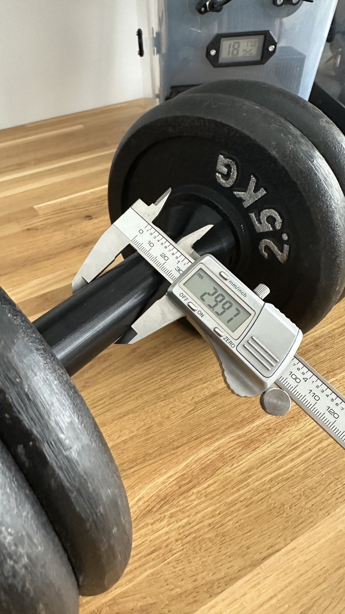 Mở rộng độ dày tay cầm tạ từ 25mm lên 30mm