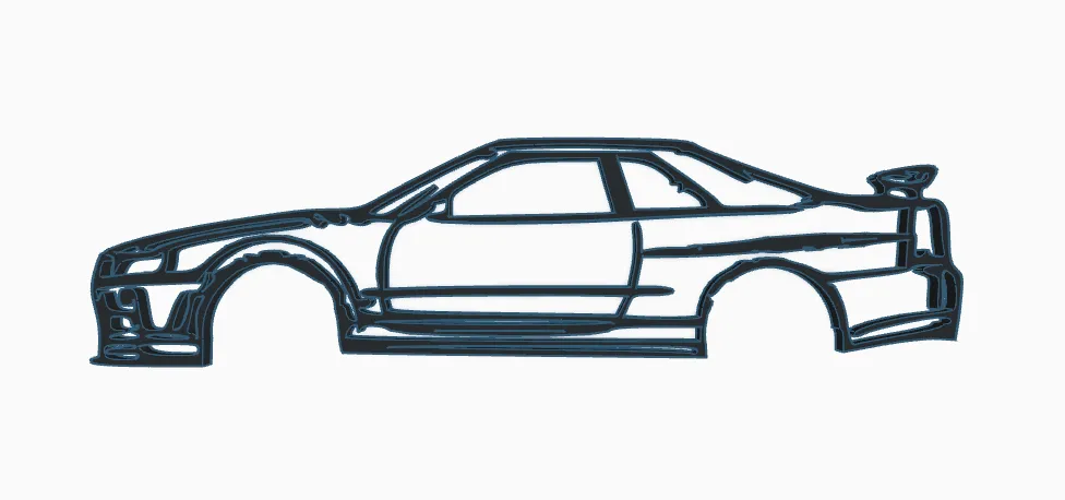 Nghệ thuật 2D xe Nissan Skyline R34