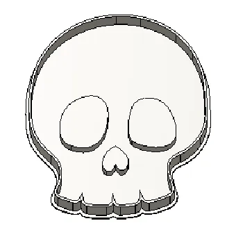 Khuôn bánh quy hình đầu lâu và xương chéo