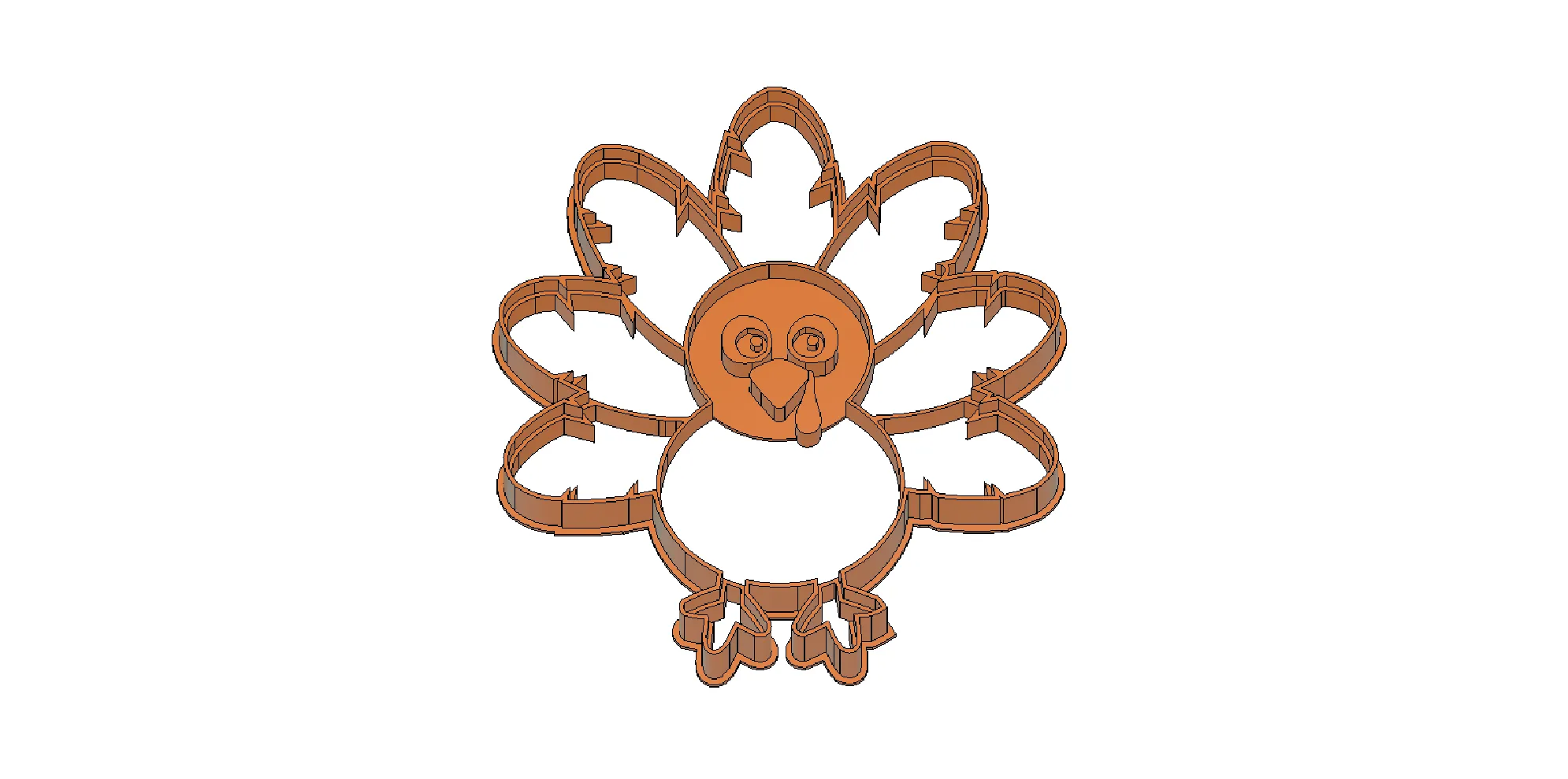 Cutter bánh quy hình gà tây 4 inch rộng