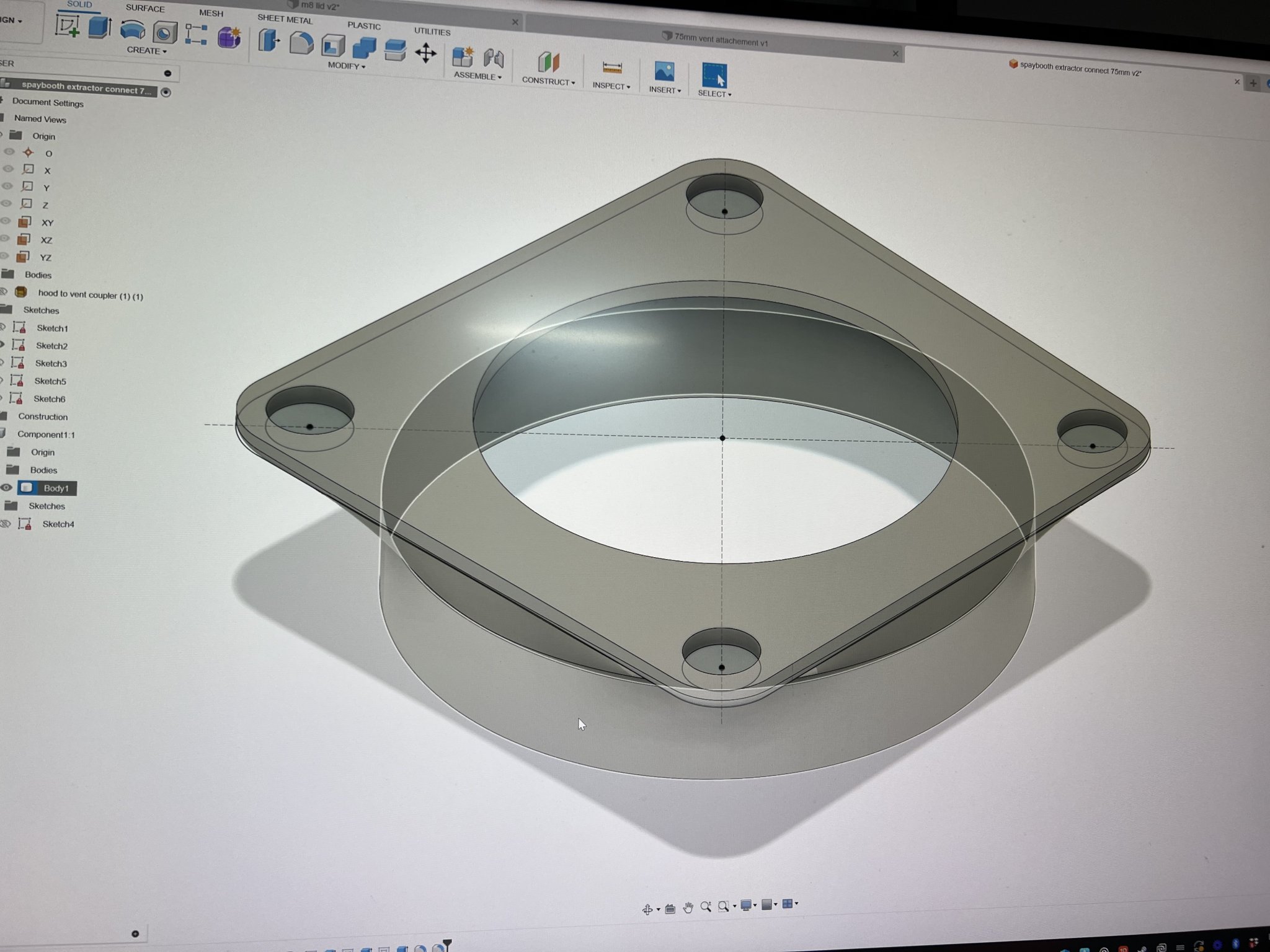 Gắn kết từ tính 100mm đến 75mm cho buồng phun sơn