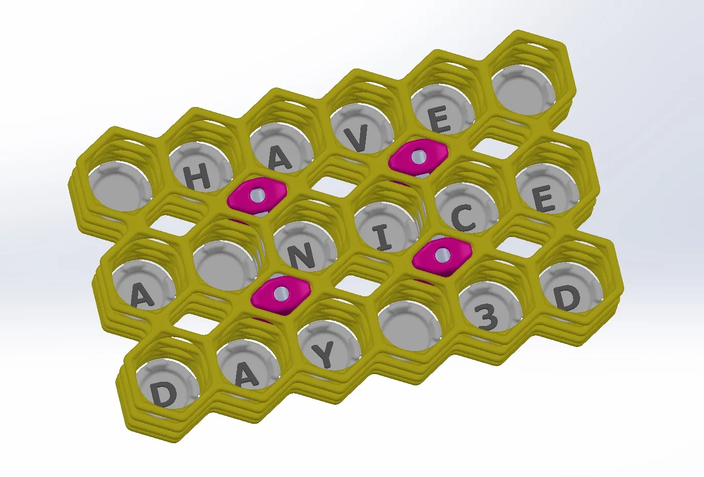 Giá đỡ dụng cụ viết và vẽ thiết kế hình lục giác