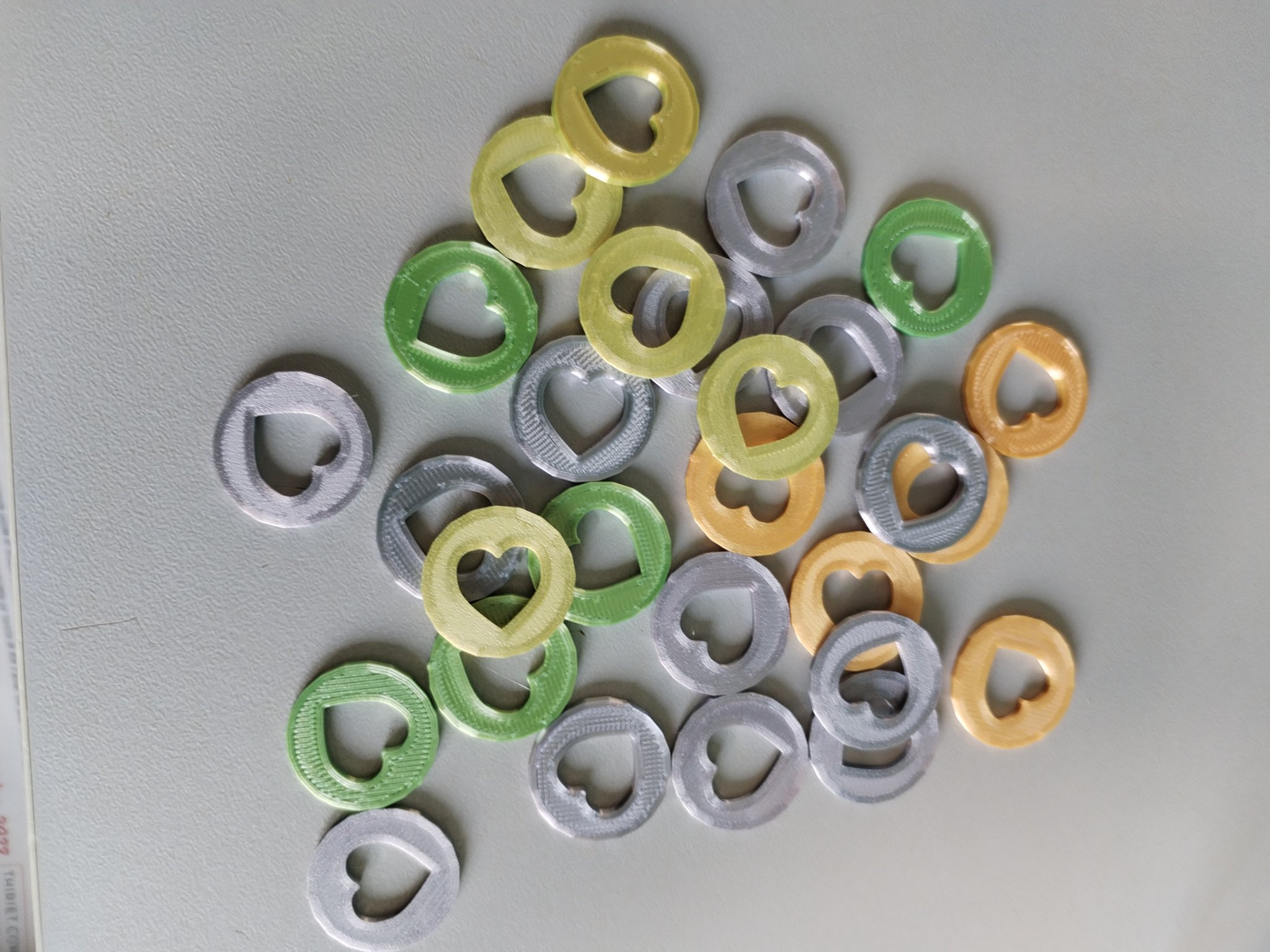 Jeton hình trái tim 23mm cho trò chơi và phần thưởng