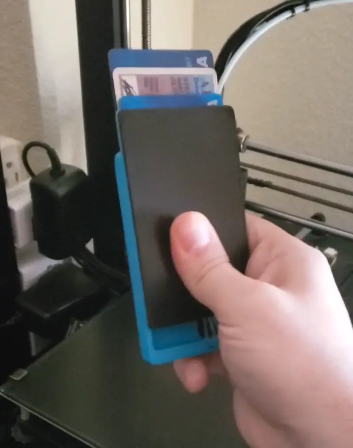 Ví đựng thẻ mỏng - 5 thẻ, cơ chế trượt, snapfit