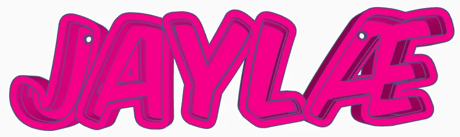 Đèn LED tên JAYLÆ in 3D cho trẻ em