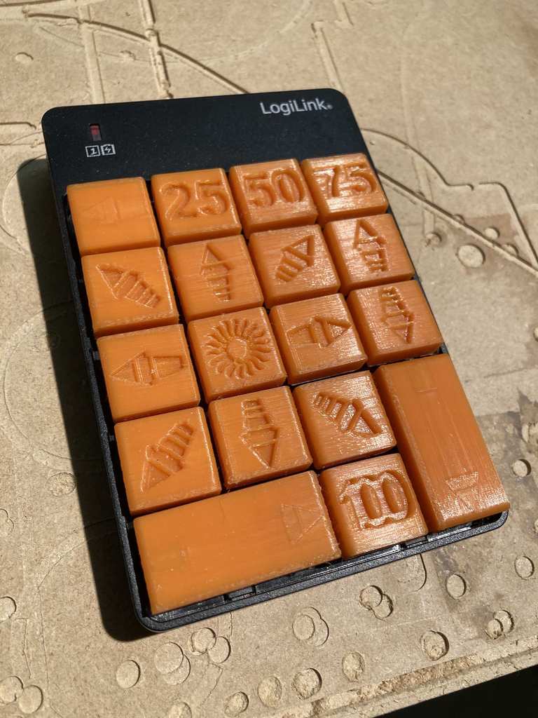 Nút bấm CNC cho bàn phím số LogiLink dưới ESTLCAM