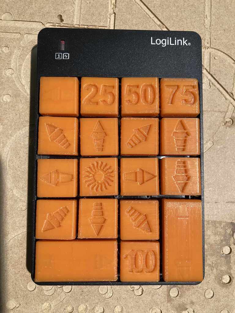 Nút bấm CNC cho bàn phím số LogiLink dưới ESTLCAM