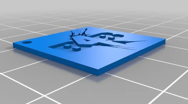 Móc chìa khóa lấy cảm hứng từ logo game Back 4 Blood