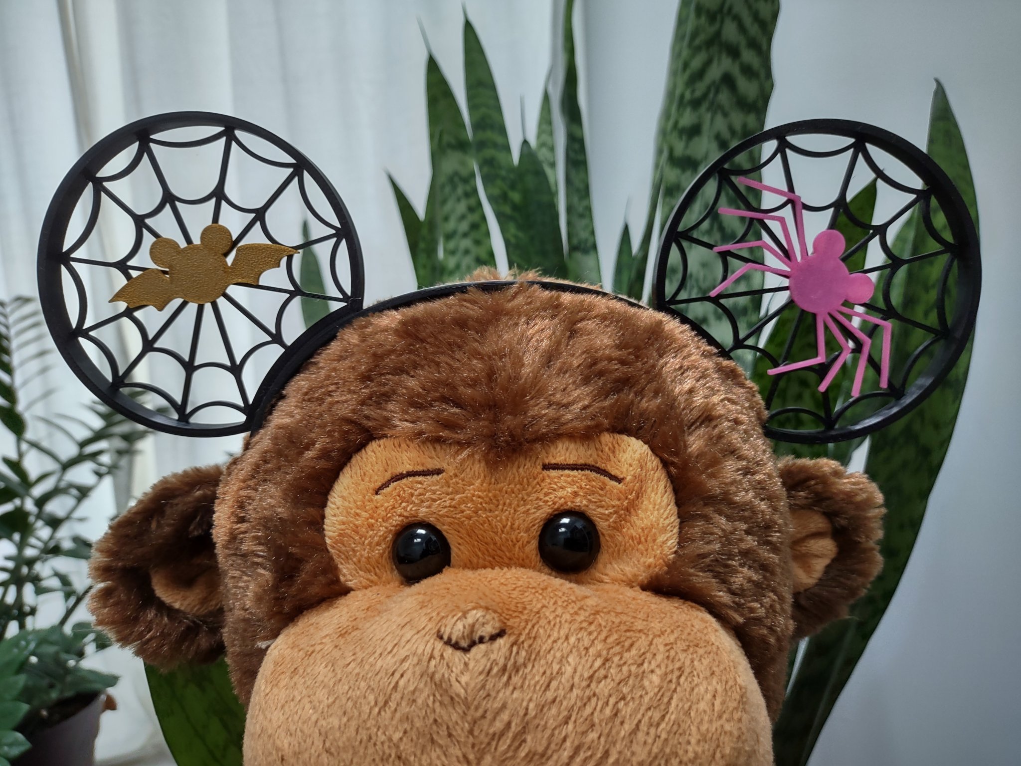 Tai chuột Mickey Halloween với mạng nhện cho băng đô HairSnaps