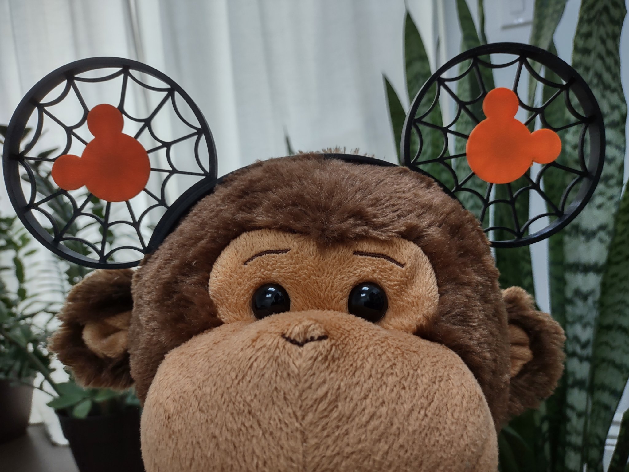 Tai chuột Mickey Halloween với mạng nhện cho băng đô HairSnaps