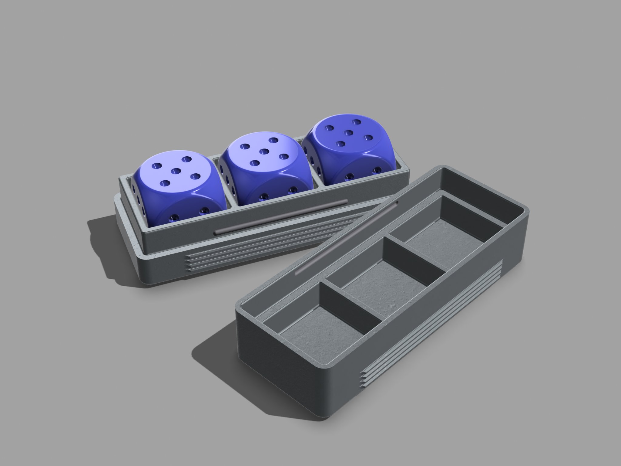 Hộp xúc xắc ba viên 6 mặt cho trò chơi bàn