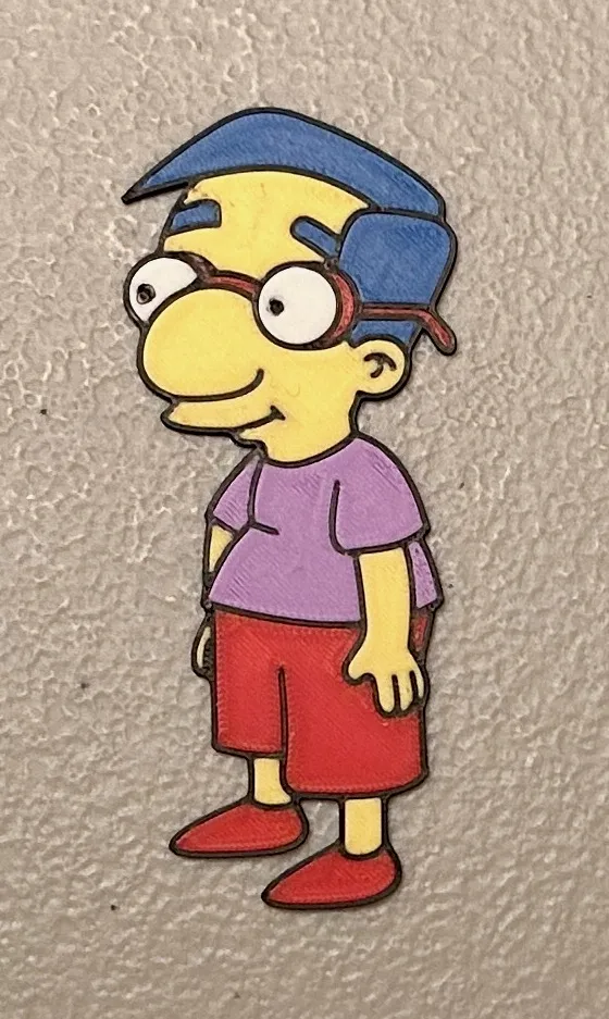 Nam châm Milhouse Van Houten nhiều màu sắc