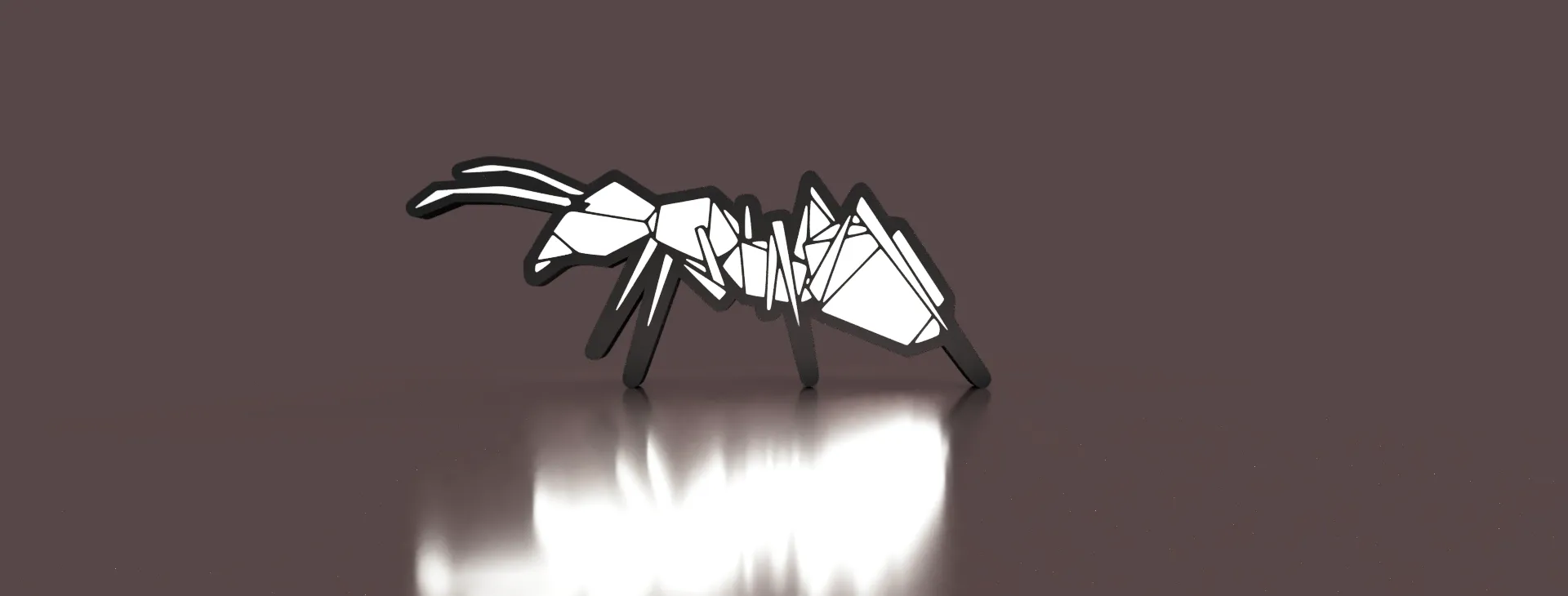 Đèn bàn hình con kiến bằng origami