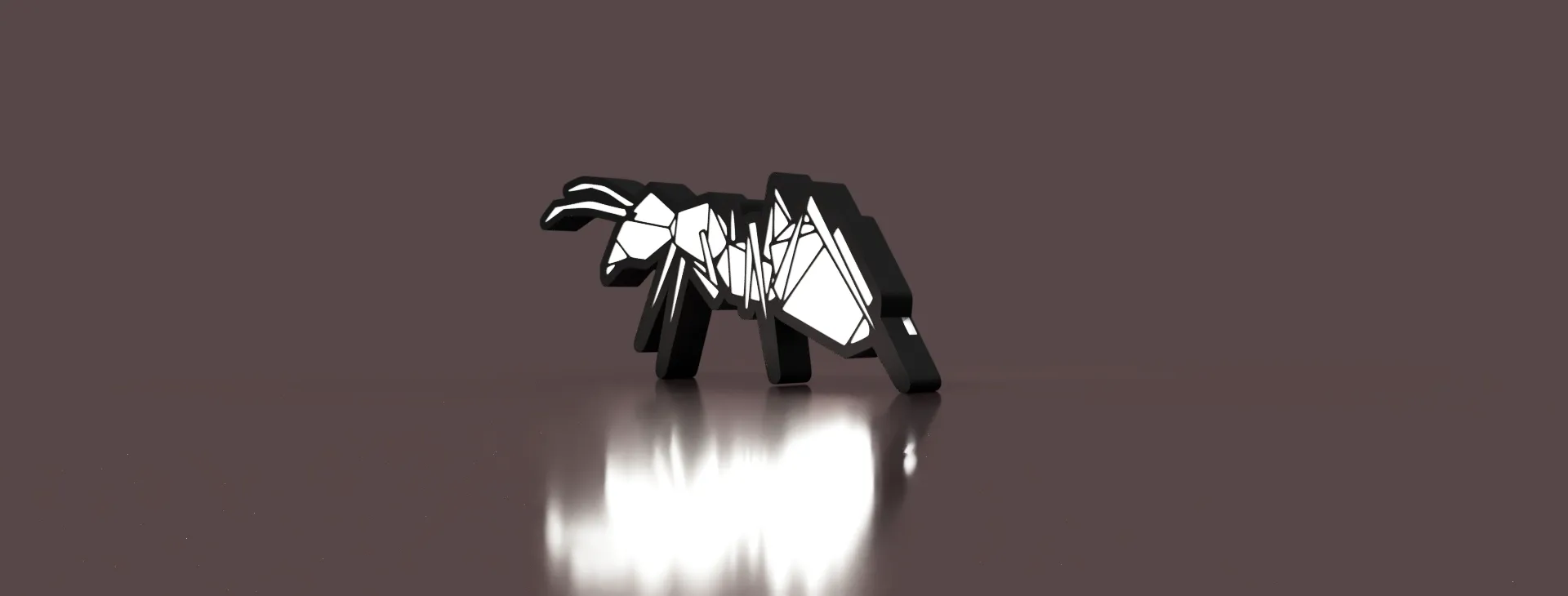 Đèn bàn hình con kiến bằng origami