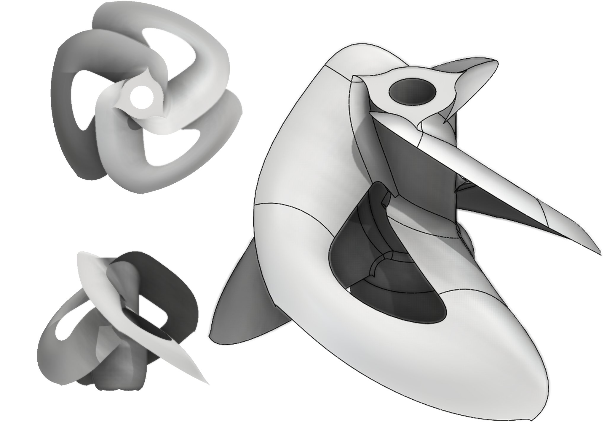 Cánh quạt thuyền toroidal 40mm với lưỡi cắt 30 độ