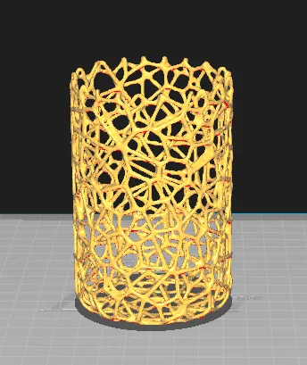 Cốc bút với hiệu ứng Voronoi