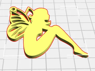 **Móc khóa tiên đơn giản 6cmx6cm**