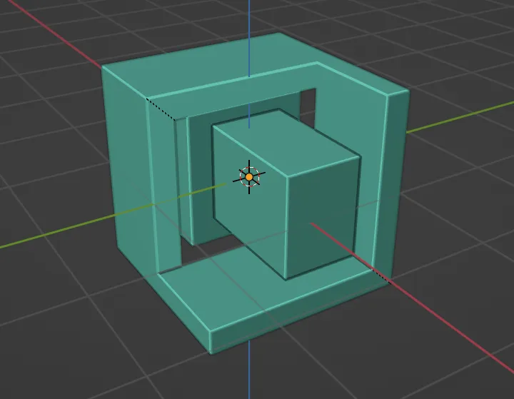 Lỗ vuông lồng ghép trong thiết kế 3D