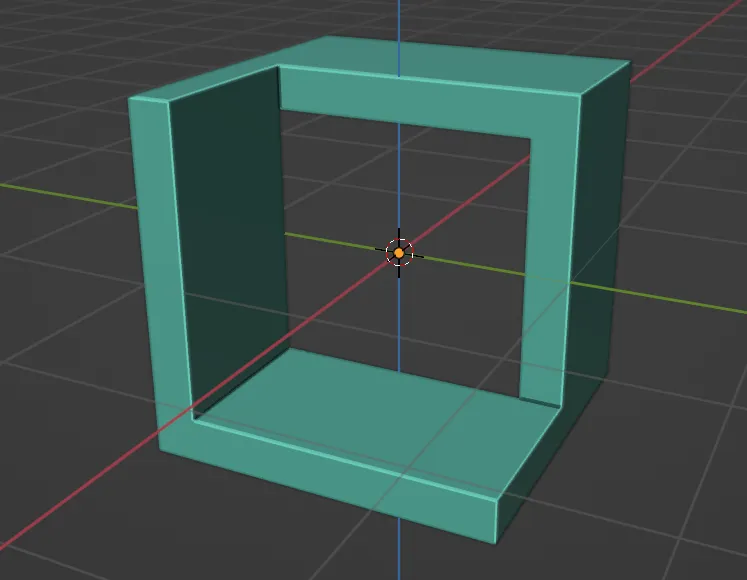 Lỗ vuông trong thiết kế đồ họa 3D sử dụng Blender