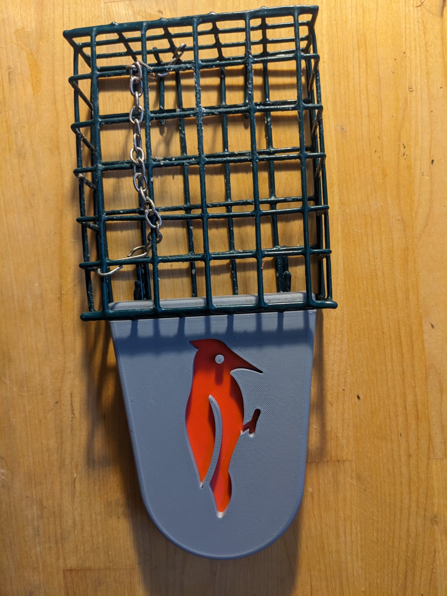 Giá đỡ đuôi cho bộ cho chim ăn mỡ kiểu lồng