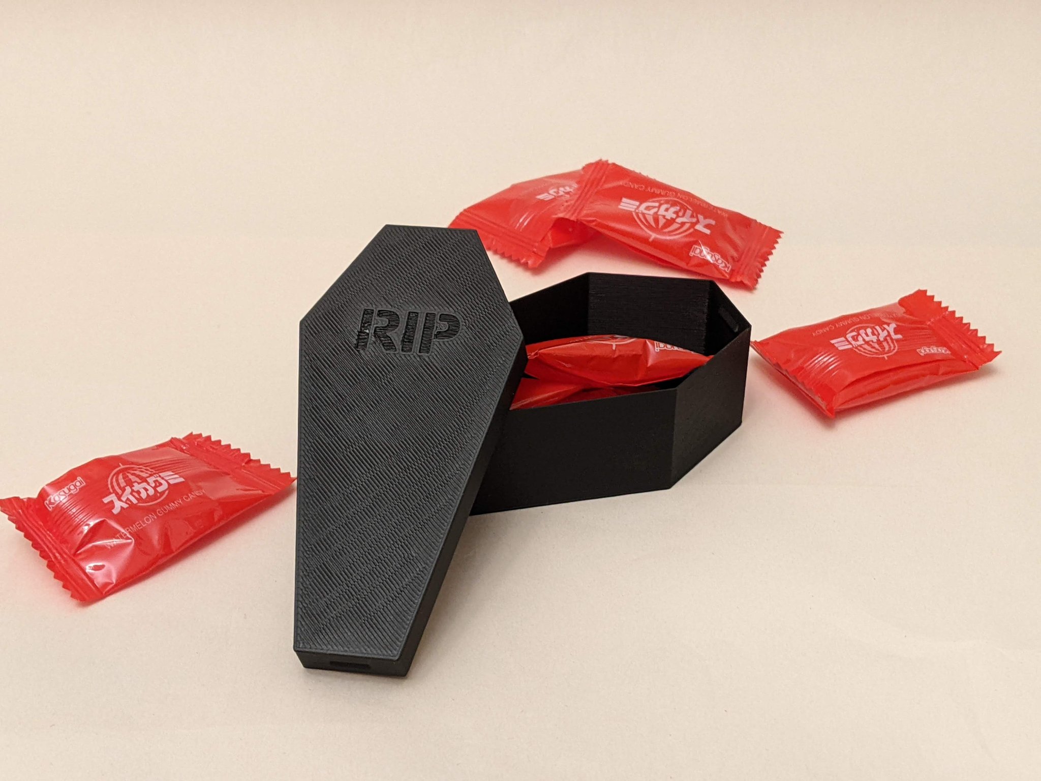 Hộp hình quan tài với nắp khóa cho đồ ngọt và trang trí Hallo...