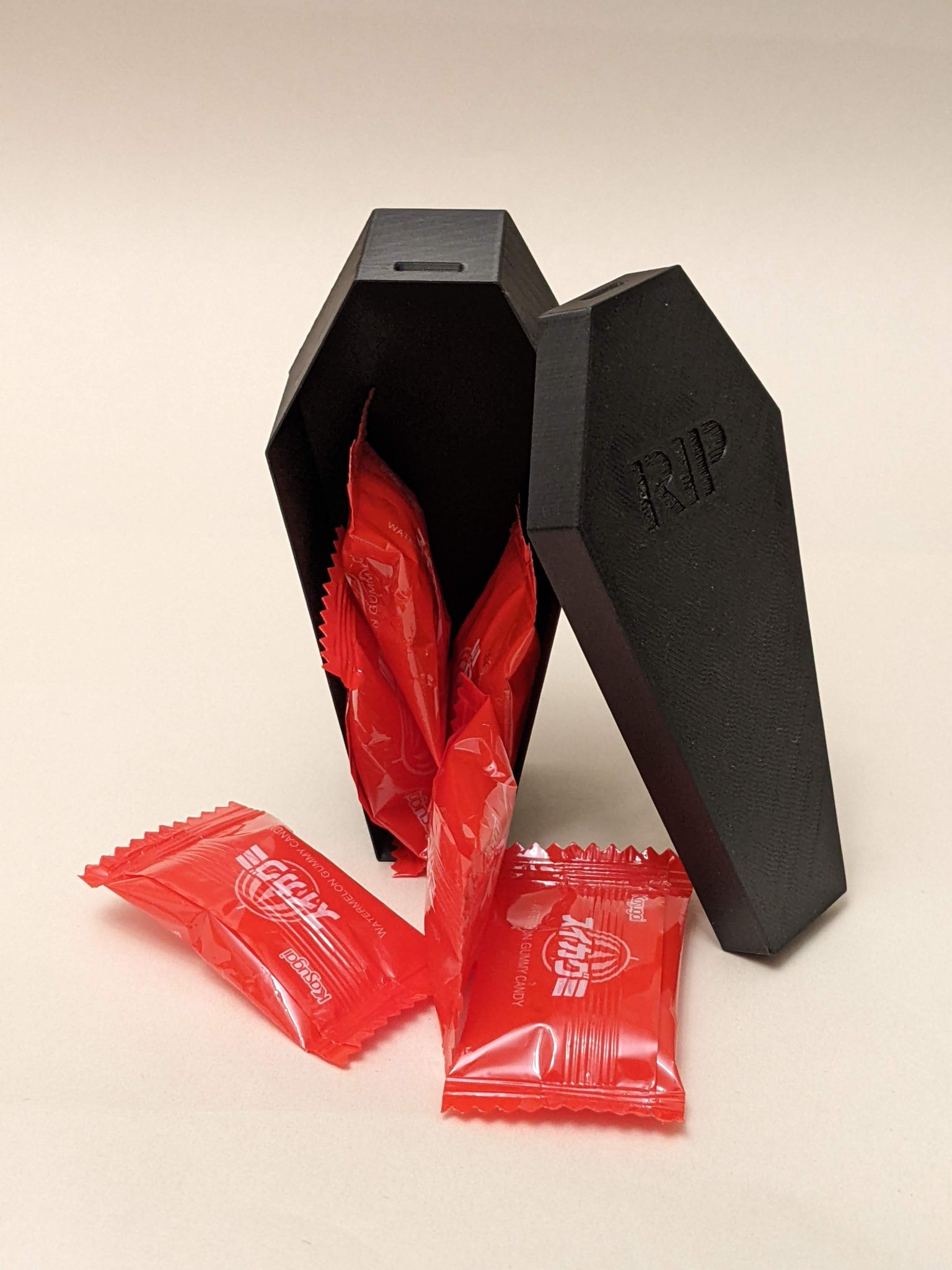 Hộp hình quan tài với nắp khóa cho đồ ngọt và trang trí Hallo...