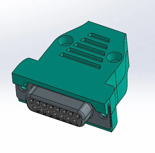 Vỏ cho kết nối D-Sub 15 với đường kính cáp 8mm