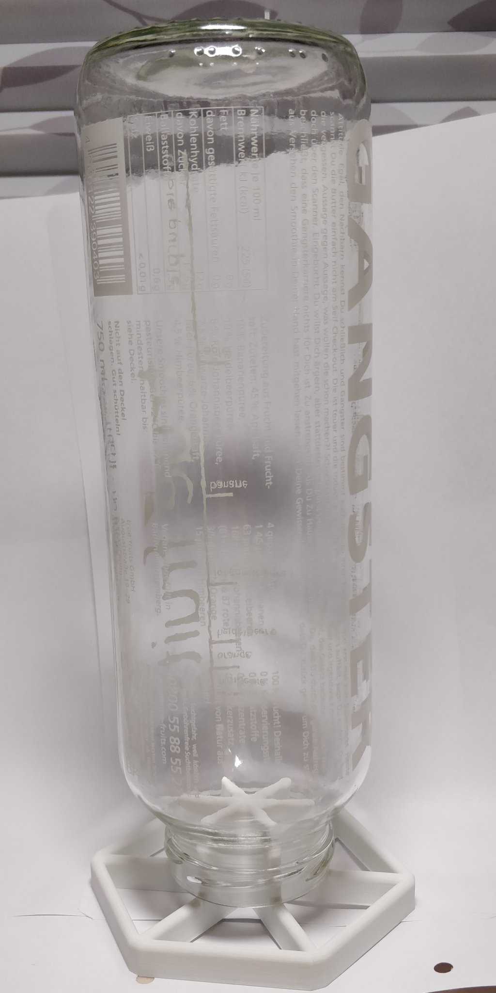 Giá đỡ để làm khô chai true fruits sau khi rửa