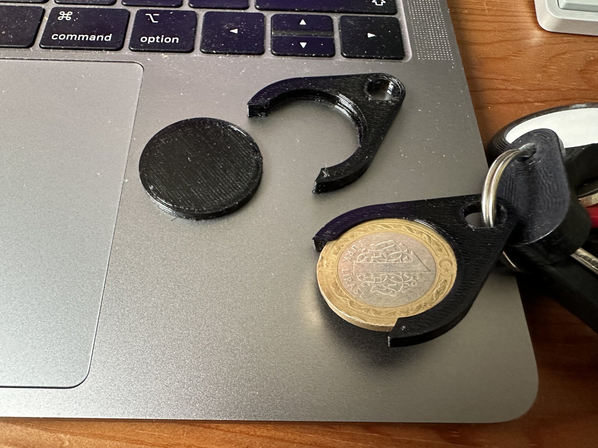 Giá đỡ token giỏ hàng cho móc chìa khóa