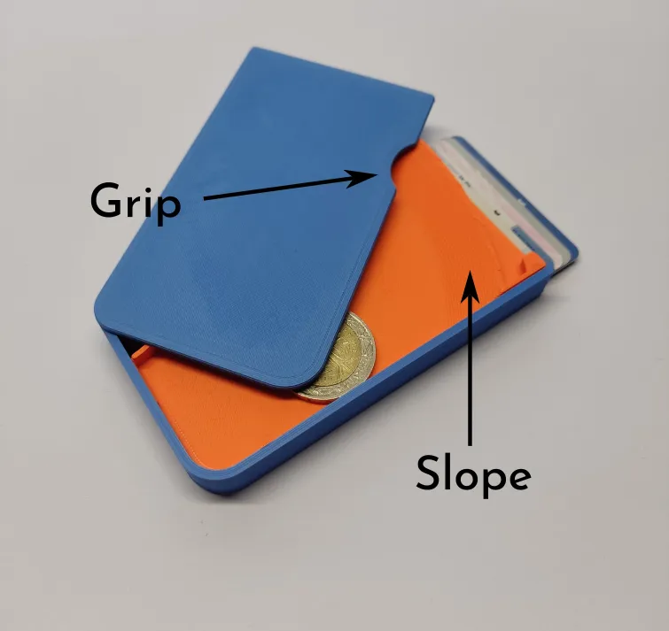 Ví đựng thẻ Maker v2 với ngăn tiền xu và tiền mặt