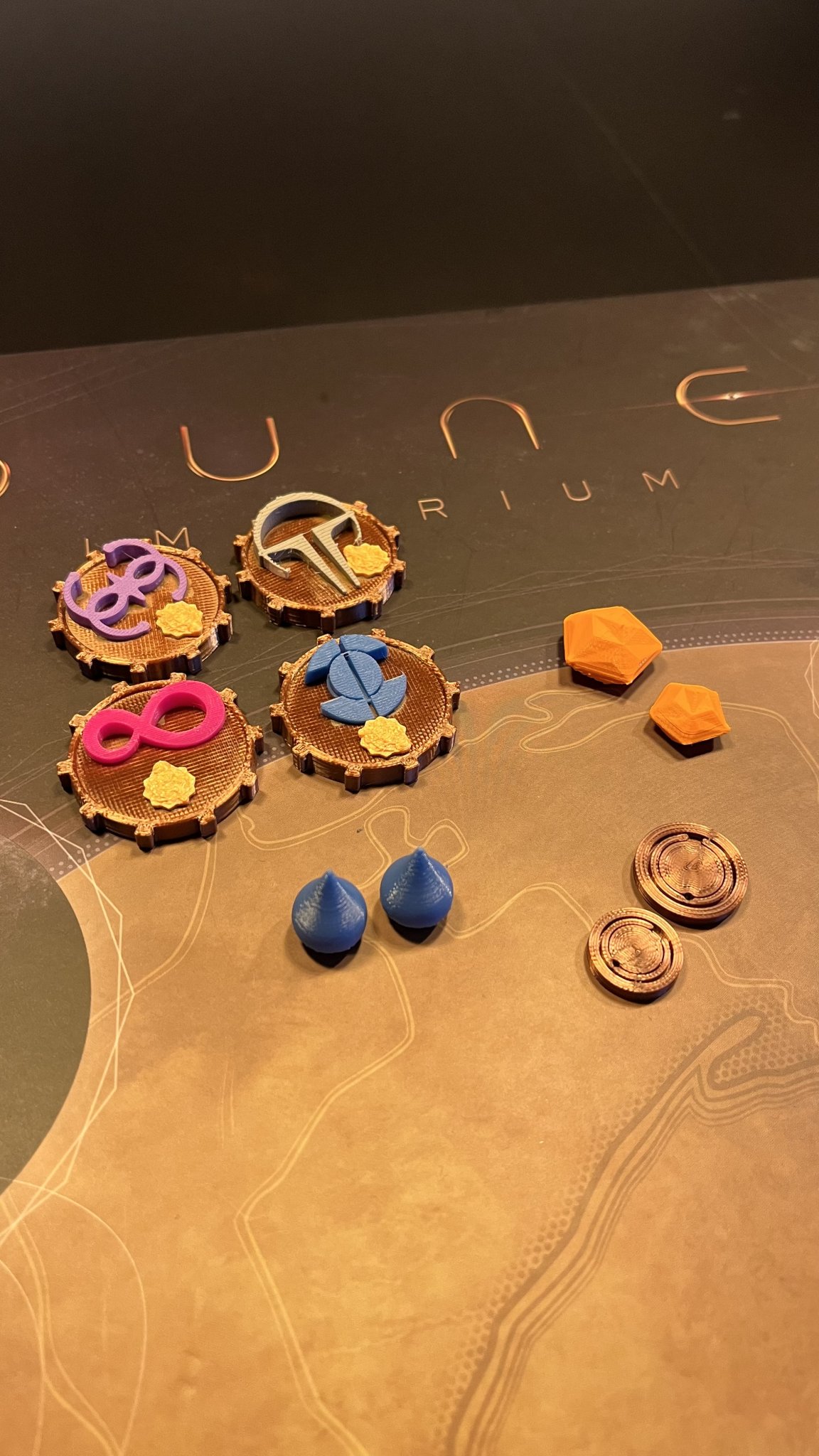 Bộ jetons liên minh và tài nguyên cho Dune Imperium