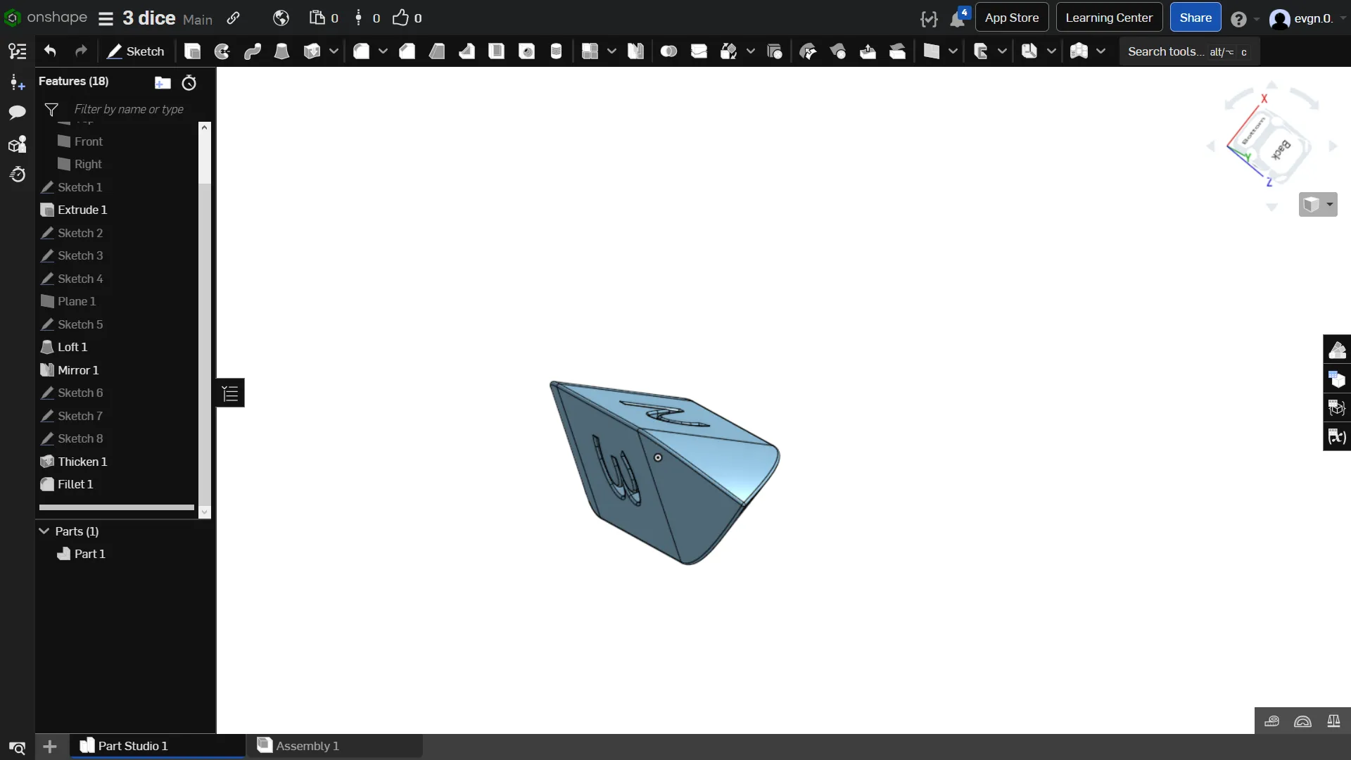 Cụ 3 mặt cho trò chơi xúc xắc