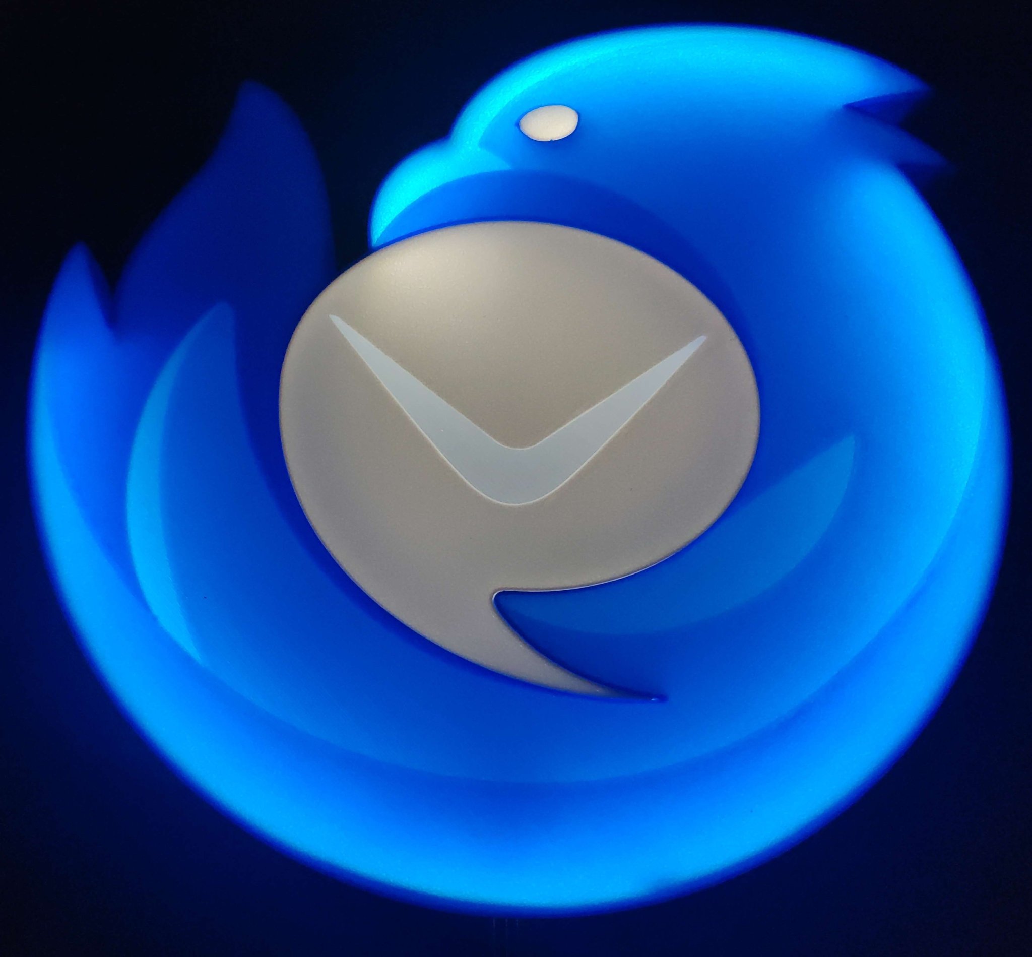 Đèn tường hình logo Thunderbird của Mozilla