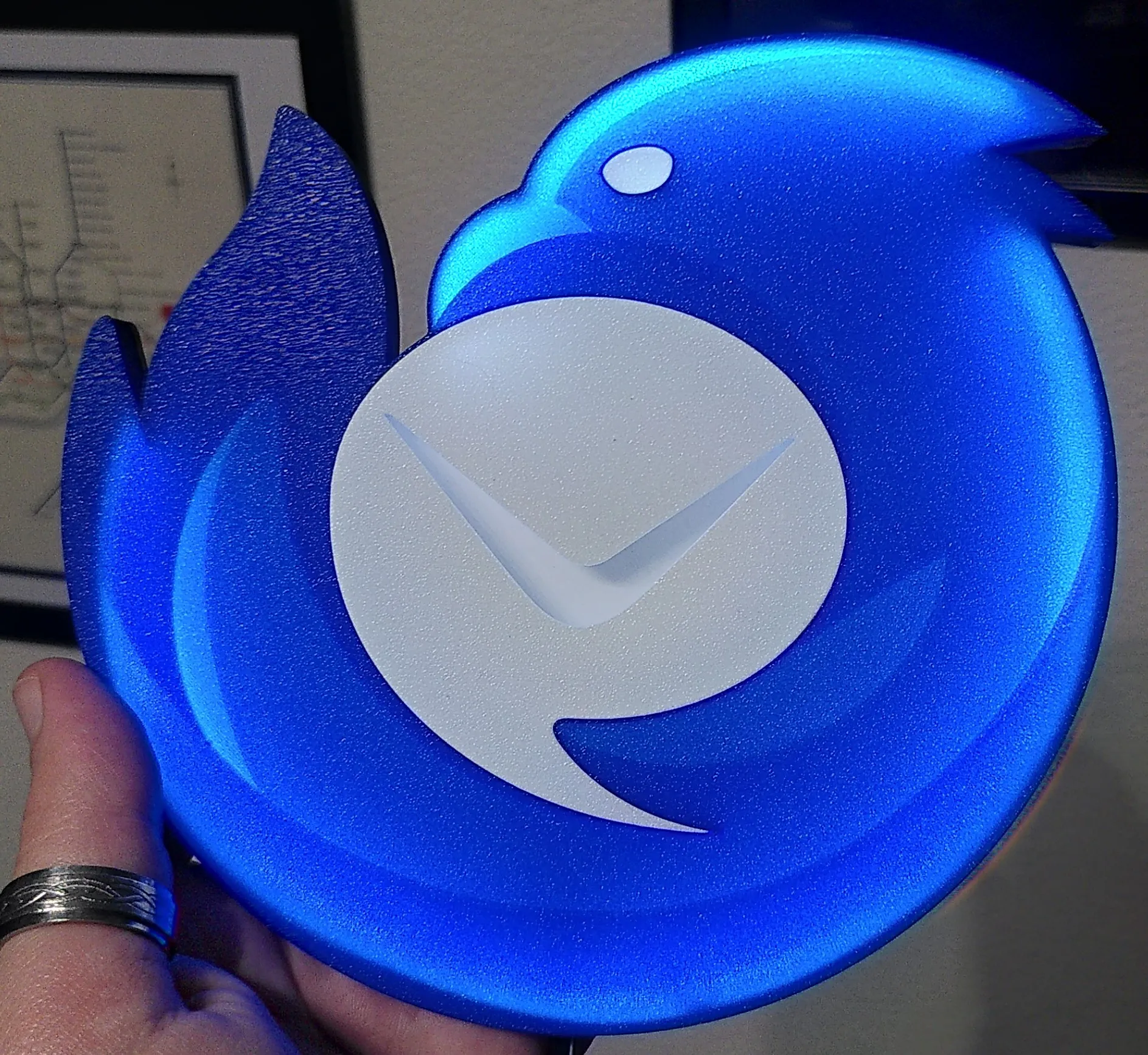 Đèn tường hình logo Thunderbird của Mozilla