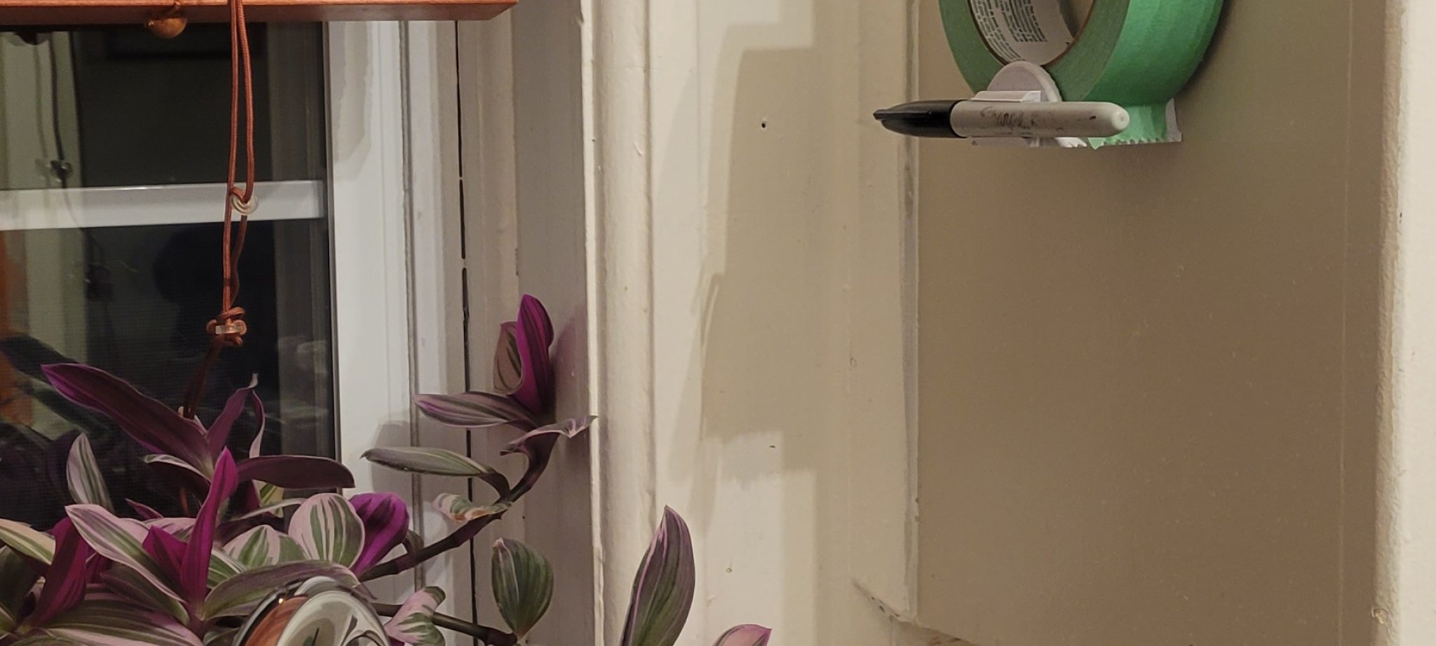 Giá đỡ băng dính treo tường với chỗ để bút đánh dấu