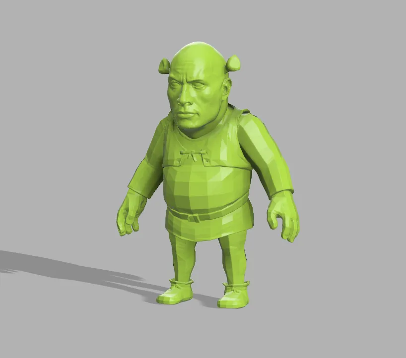 Nhân vật Shrek kết hợp với The Rock trong thiết kế độc đáo