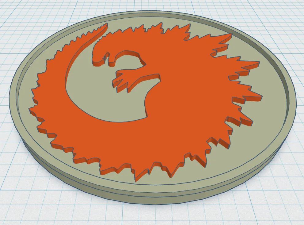 Đế lót ly Godzilla phong cách nghệ thuật độc đáo