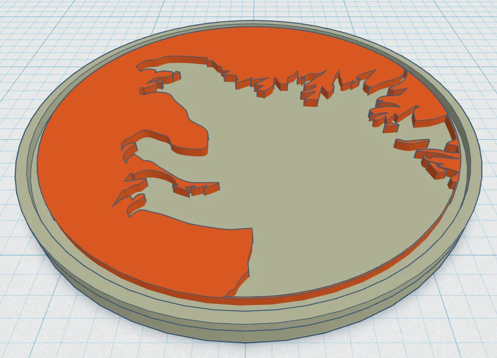 Đế lót ly Godzilla phong cách nghệ thuật độc đáo