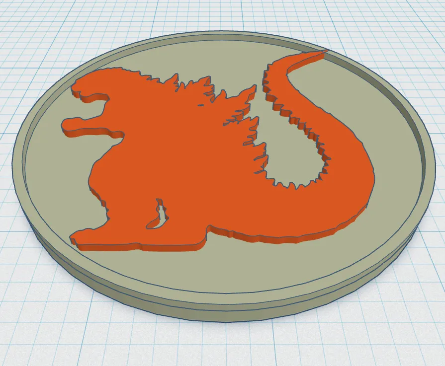 Đế lót ly Godzilla phong cách nghệ thuật độc đáo