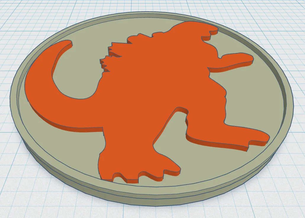 Đế lót ly Godzilla phong cách nghệ thuật độc đáo