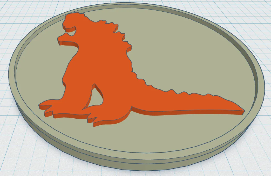 Đế lót ly Godzilla phong cách nghệ thuật độc đáo